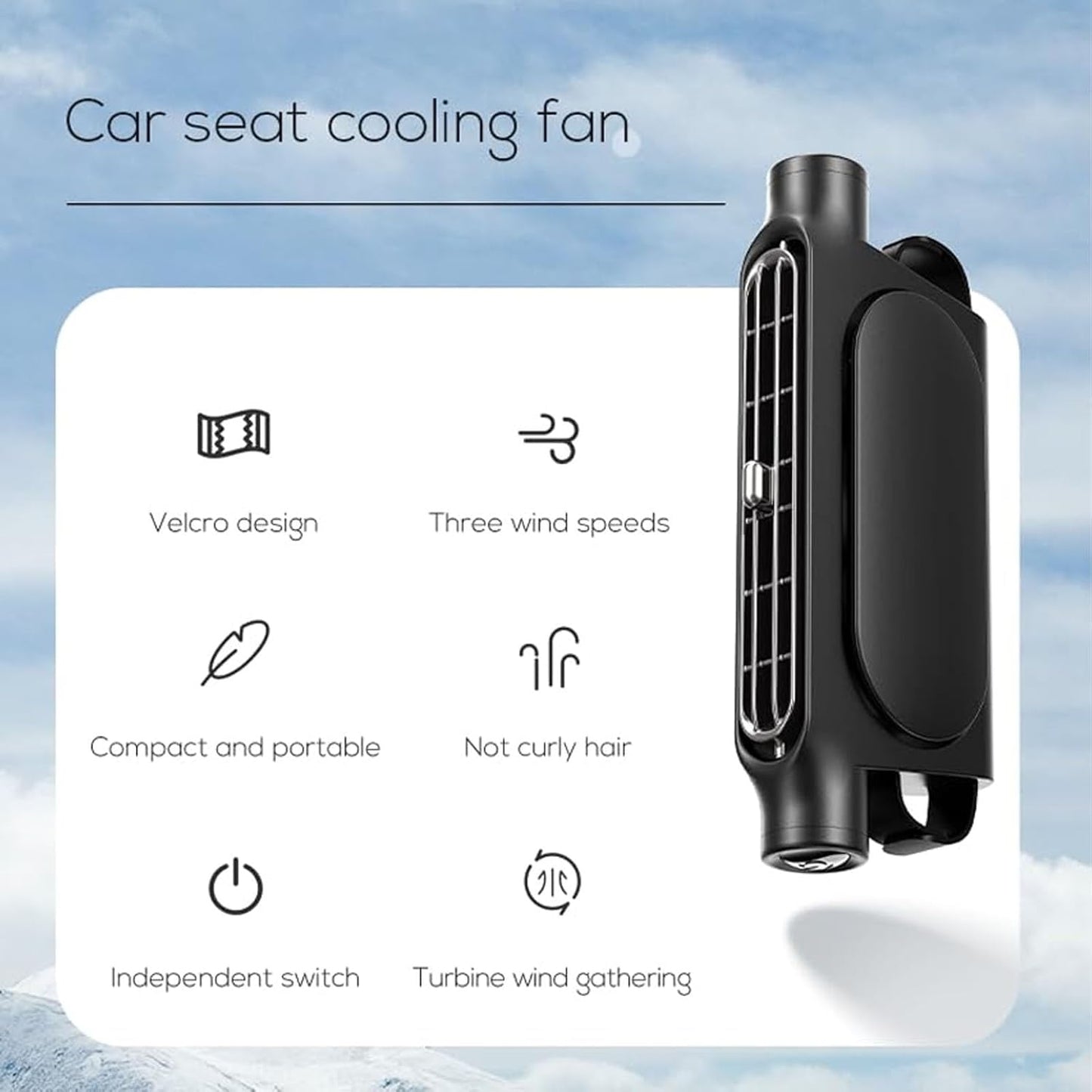 KingsyBreeze™ Car Seat Cooling Fan x1