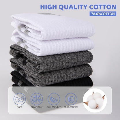 KingsyFit™ 6 Pairs Men’s Crew Socks (6-Pairs Pack)