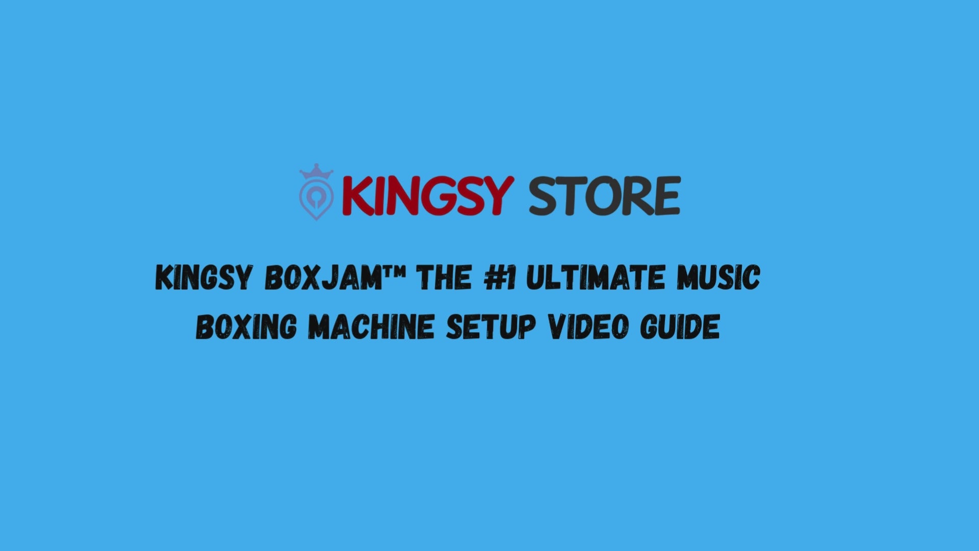Load video: Kingsy BoxJam™ Music Boxing Machine Setup/Installation Video